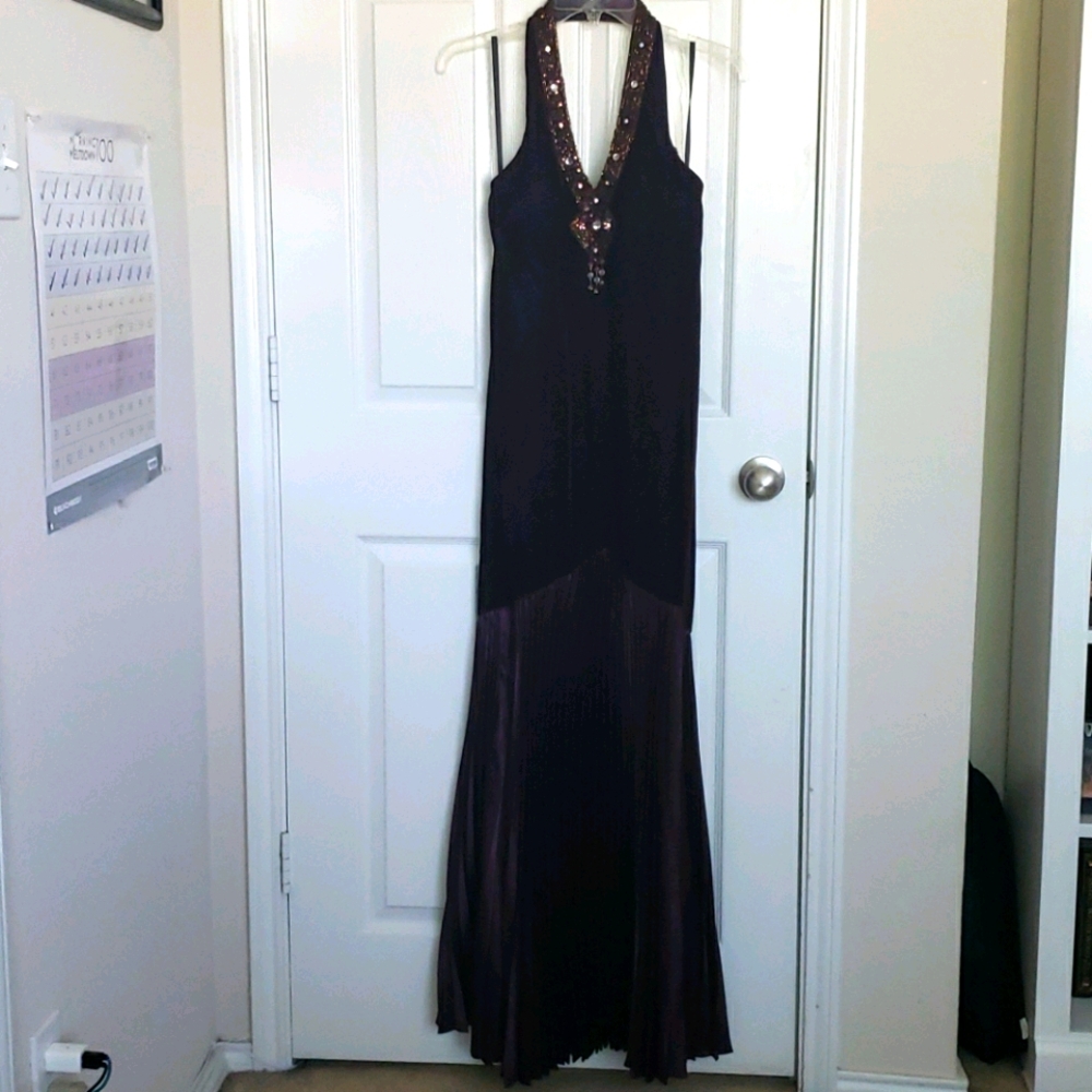 Halter neck prom/evening dress